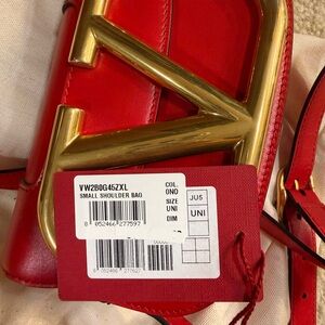 Red and Gold Women's Shoulder Bag